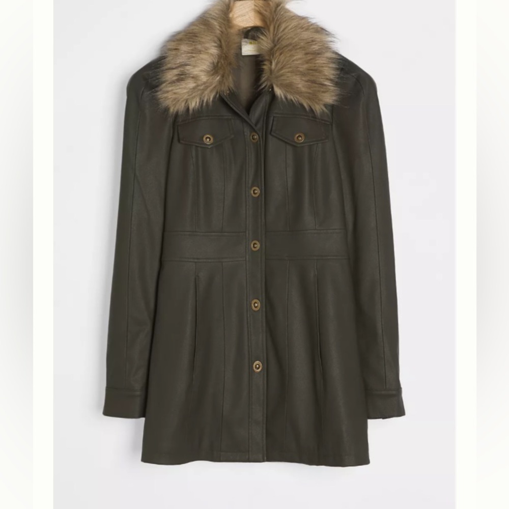 NWT Maeve Kellie faux leather coat